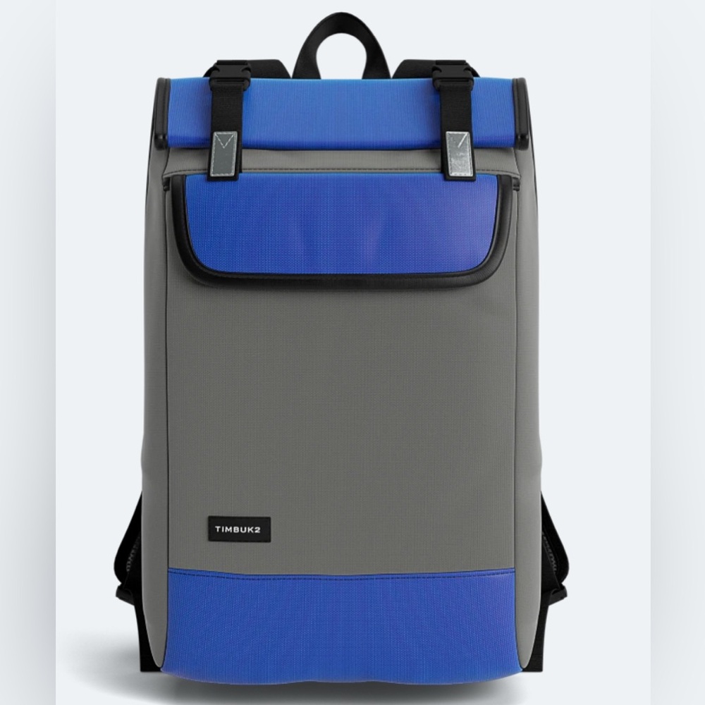 NEW Timbuk2 Custom Prospect Roll Top Laptop Work Backpack Black Gray Blue School